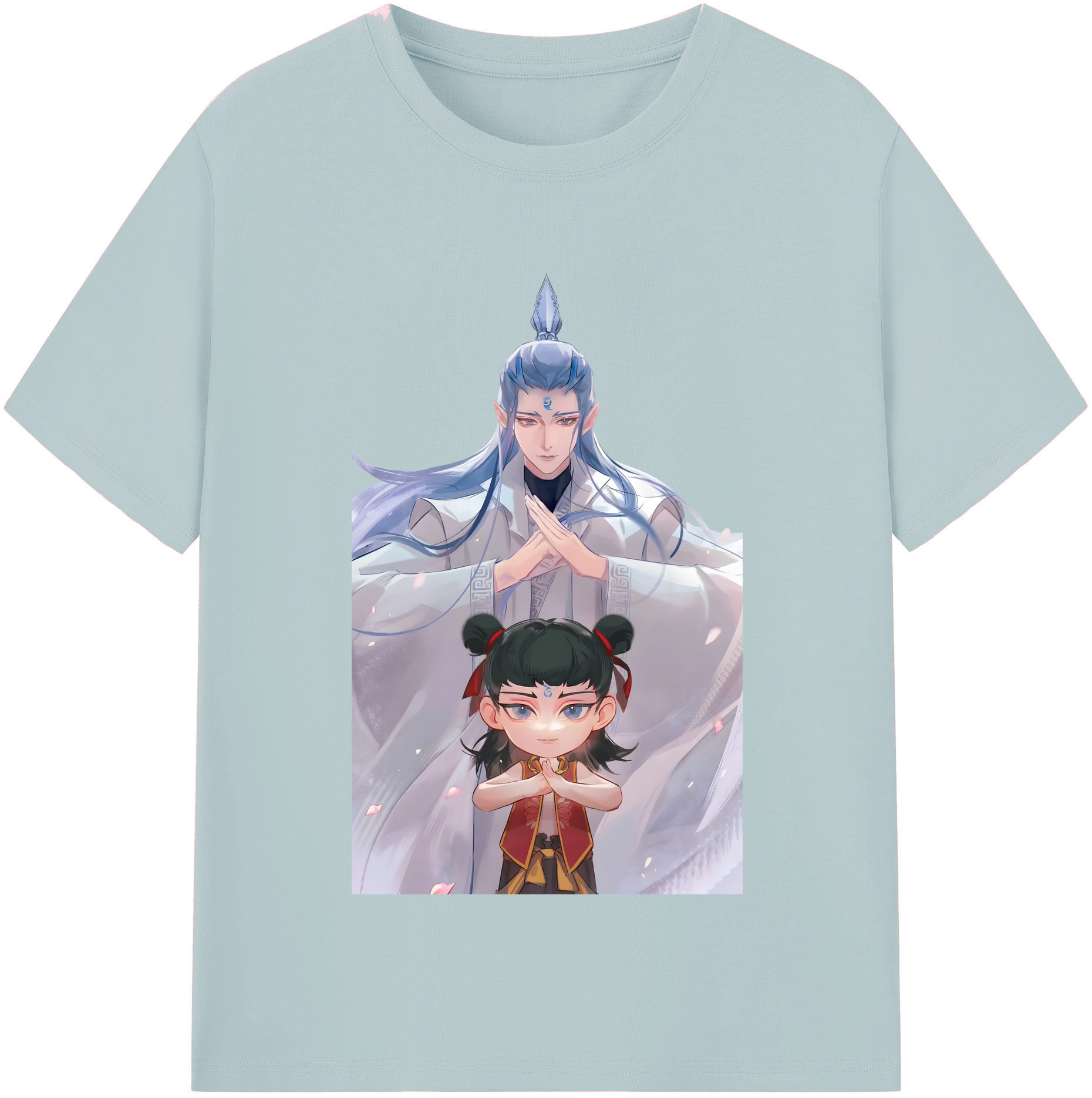 （画像用） Ne Zha 2 ナタ 魔童の大暴れ 綿100％半袖Tシャツ（フロントプリント）